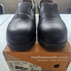 Black Leather Women's Steel Toe Dress Shoes